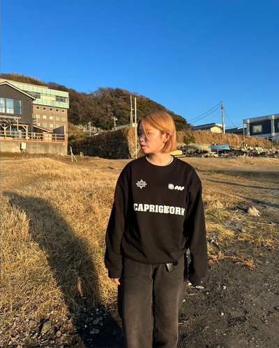 Printed black sweatshirt Y0028