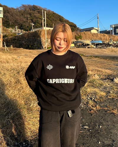 Printed black sweatshirt Y0028