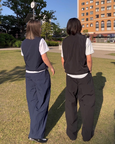 【即納】ナイロンワイドパンツ Y0030