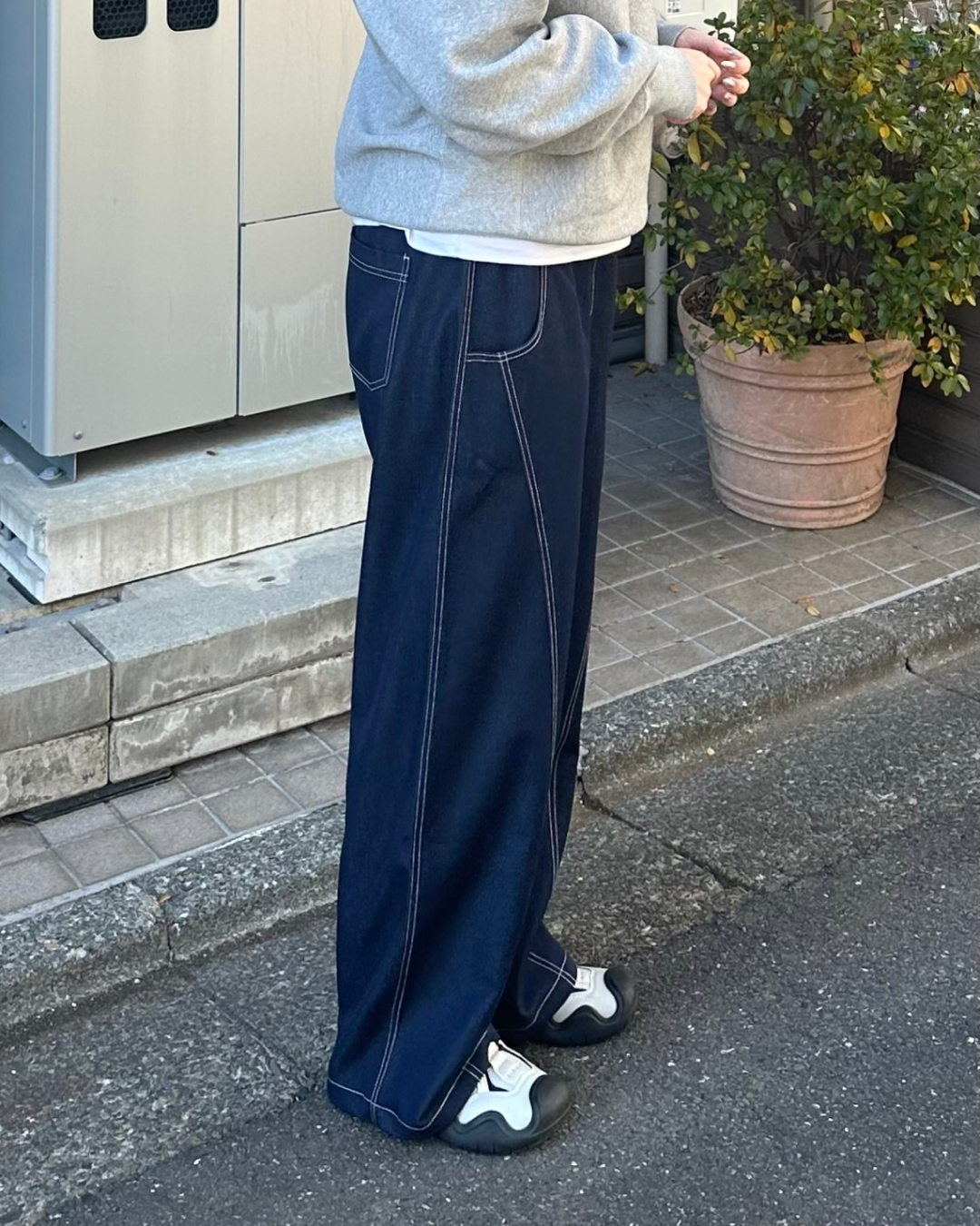 新品【伊太利屋 イタリヤ】サイドライン パンツ スラックス 9号(w74) 新品【伊太利屋 イタリヤ】サイドライン パンツ スラックス 9号(w74)