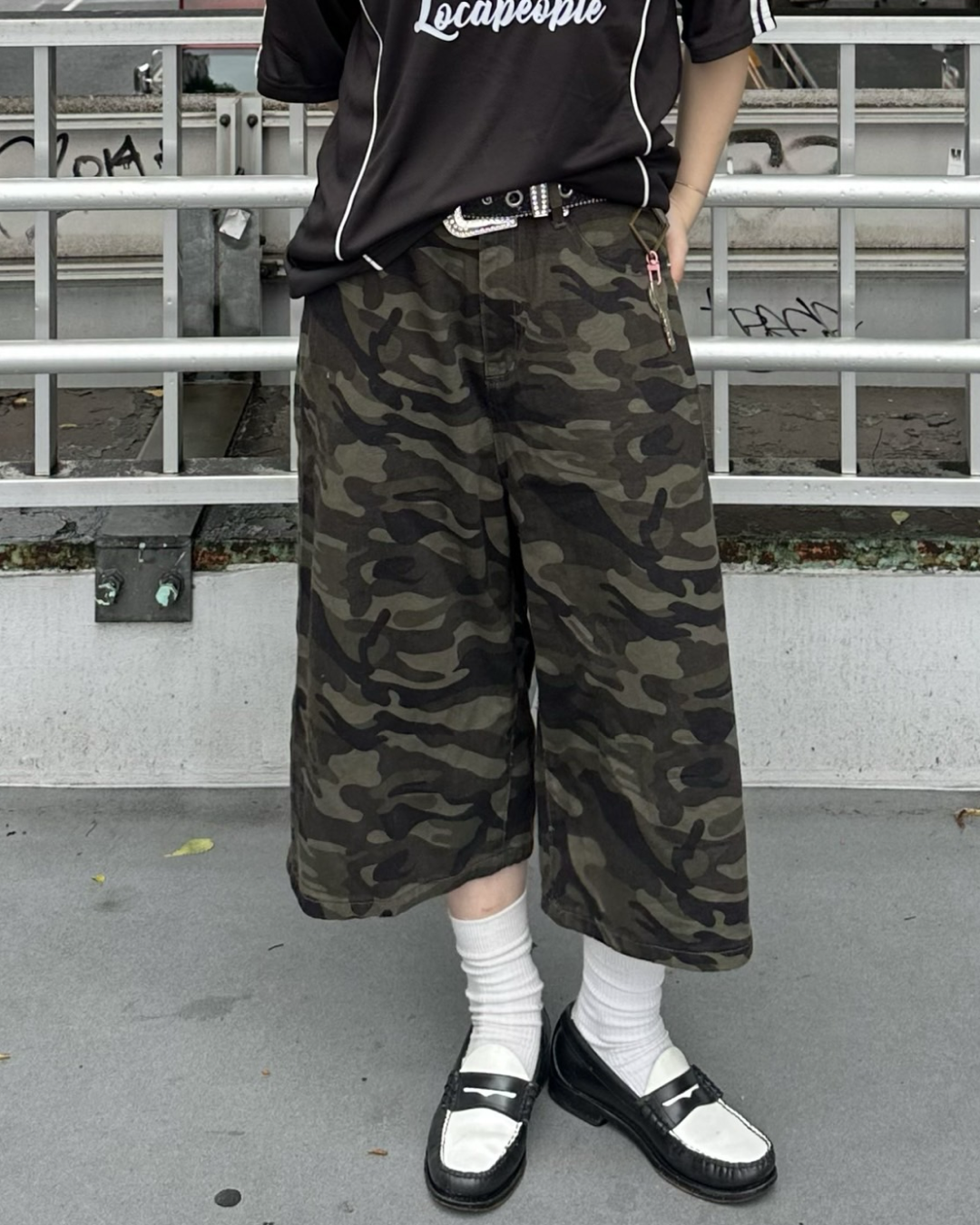 迷彩デニムショーツ Y1530