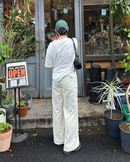 ホワイトストレートデニムパンツ Y1541