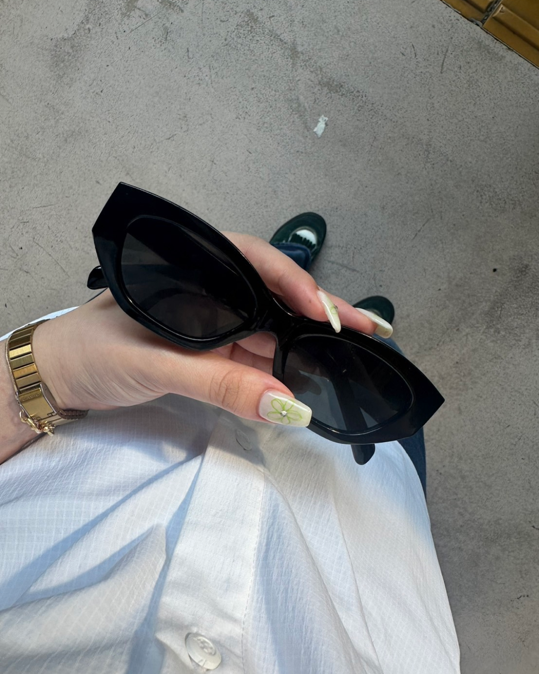 レトロフレームサングラス Y1559