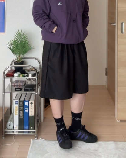 ワイドシルエットスラックスショーツ Y1567