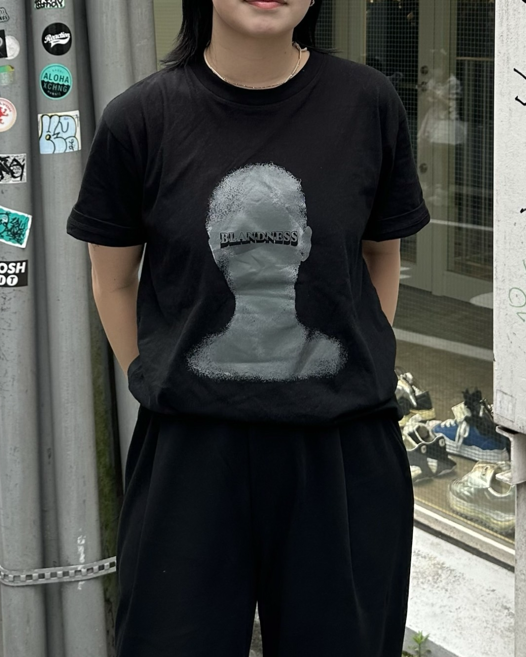 シャドウプリントTシャツ Y1568