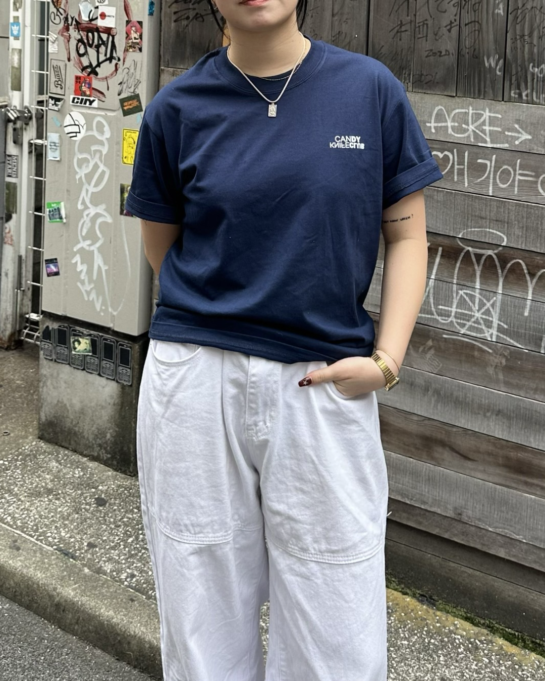 ポイントロゴシンプルTシャツ Y1579
