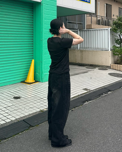 レタリングデニムパンツ Y1588