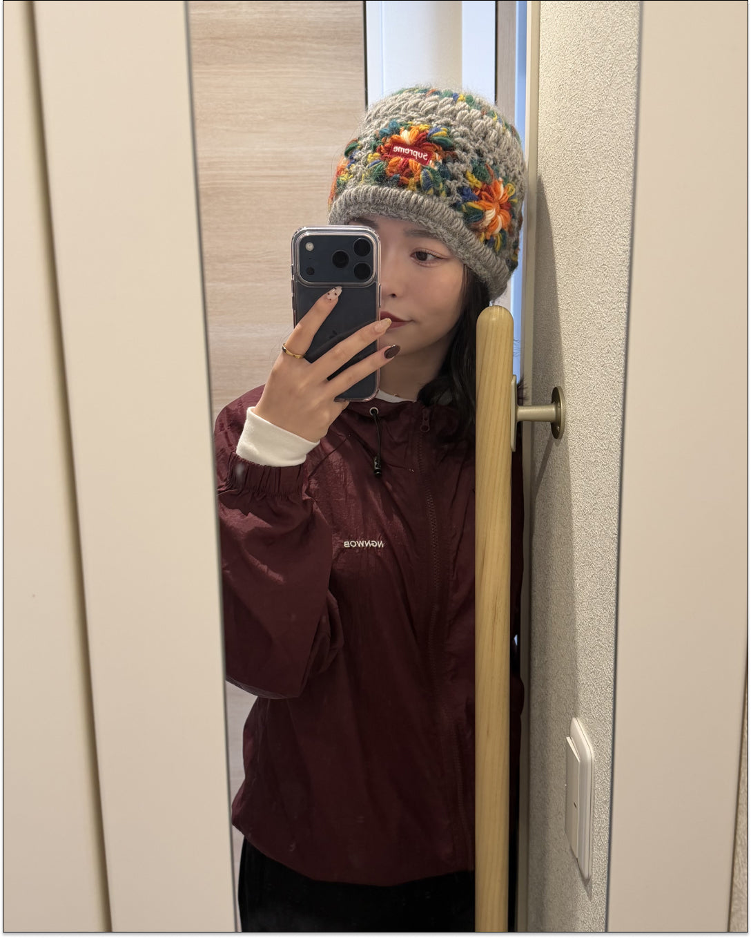 ドローコード付きナイロンフーディジャケット
Y1650