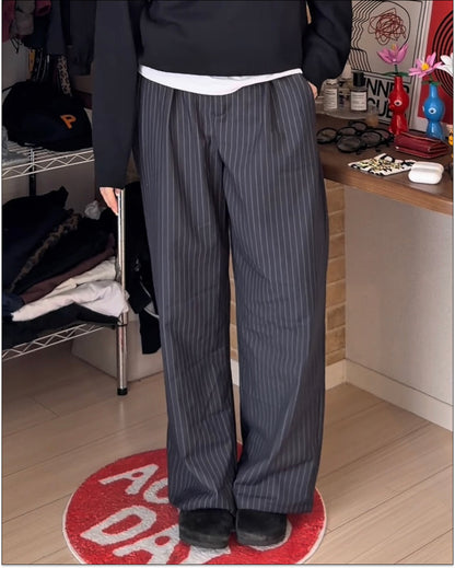 ベルトタックストライプパンツ
Y1665