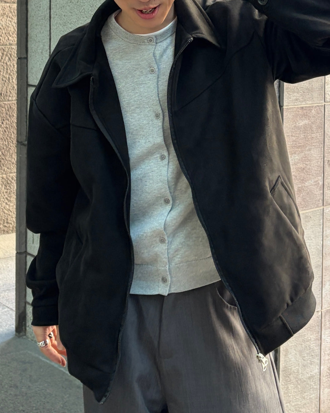 ミニマルジップショートブルゾン TK0046