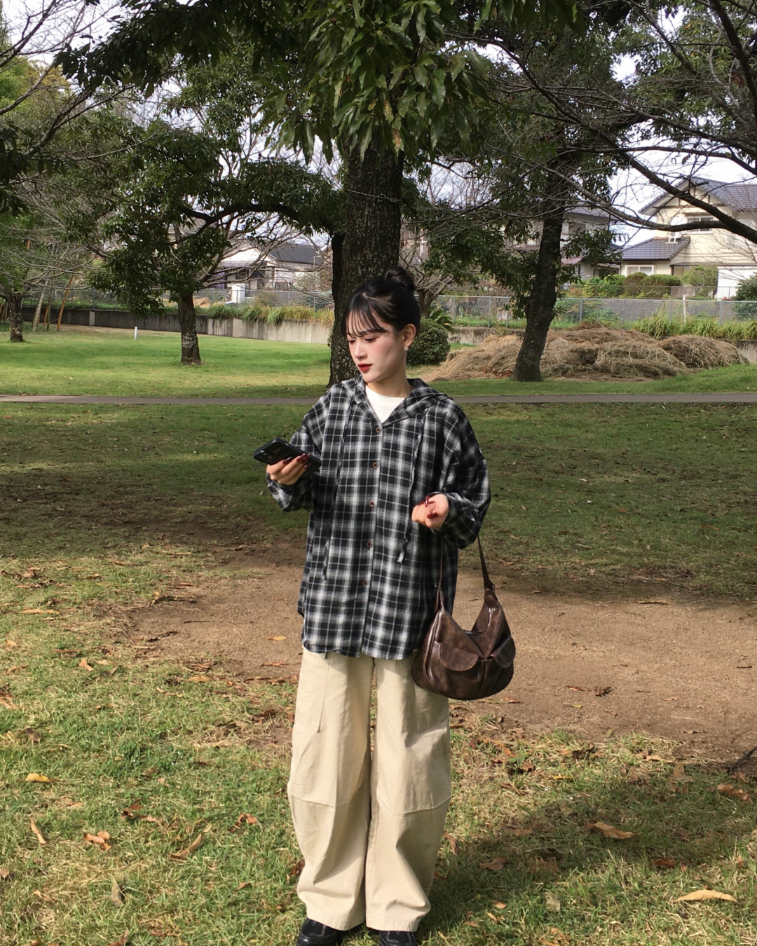 サイドポケットカジュアルワイドレッグパンツ YN0011