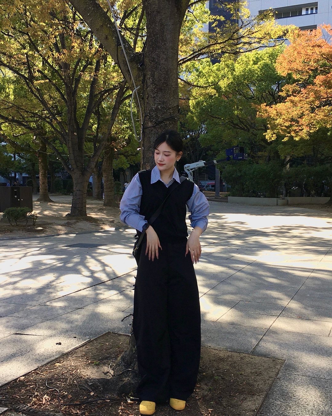 ブルーストライプシャツ YN0026