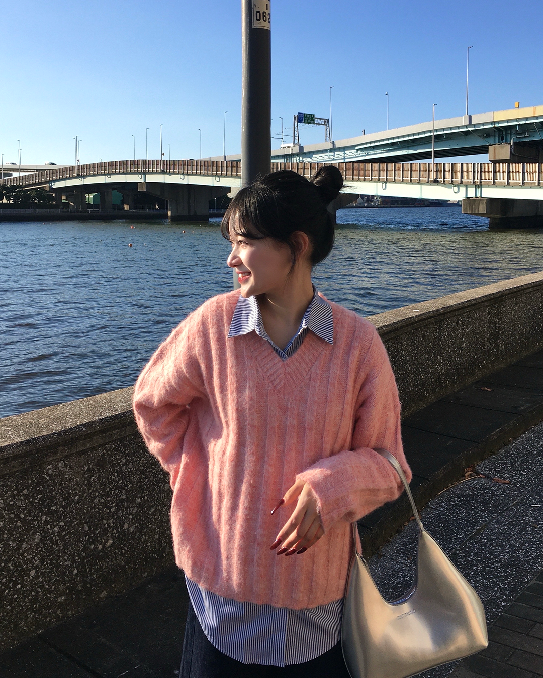 ブルーストライプシャツ YN0026