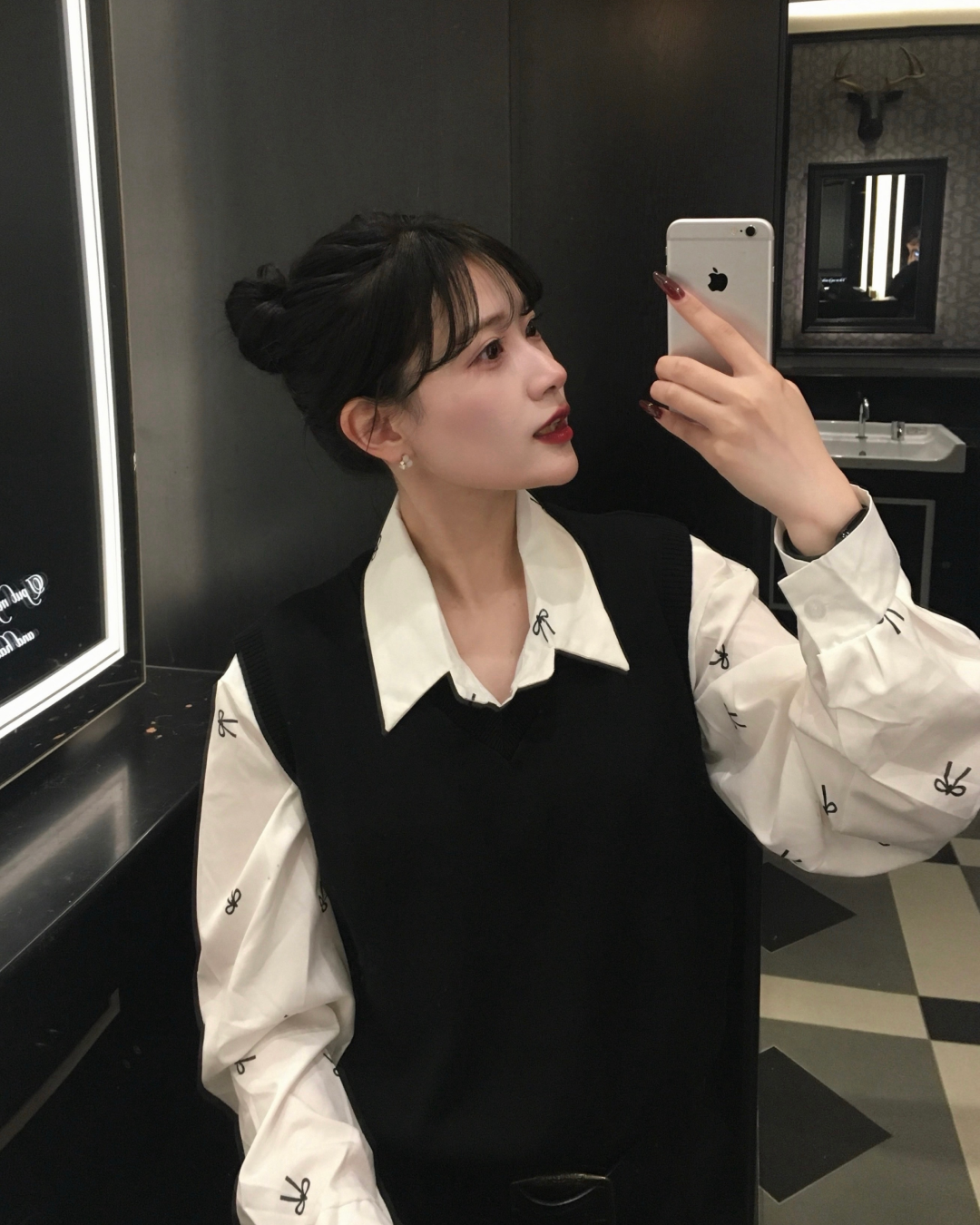 Vネックニットベスト YN0027