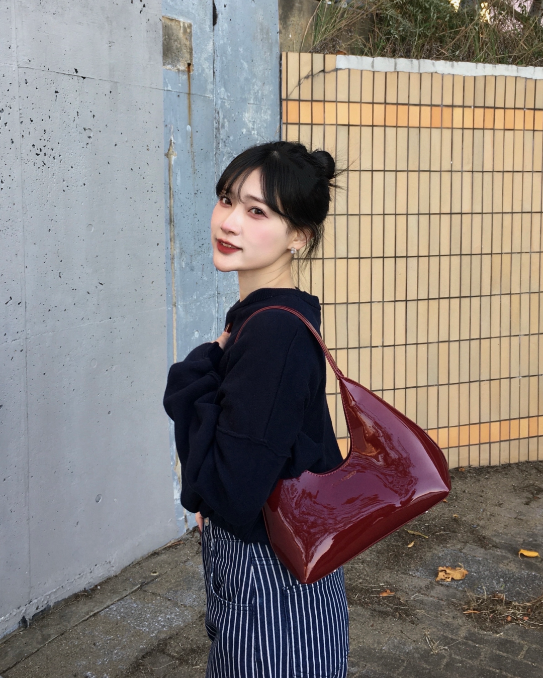 エナメルショルダーバッグ YN0038