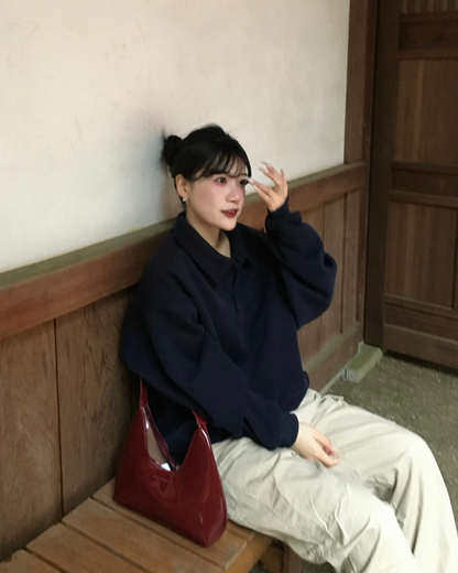 オーバーサイズポロスウェット YN0040