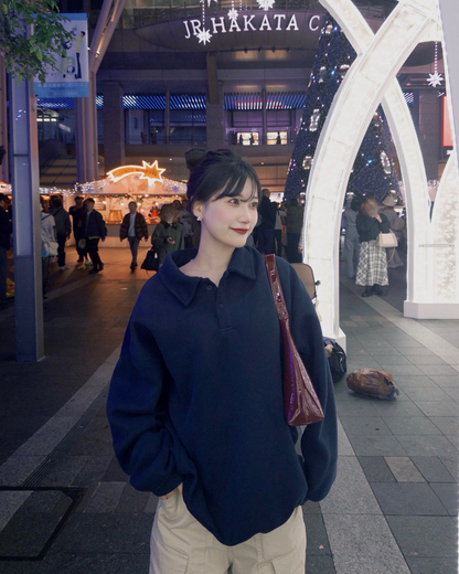 オーバーサイズポロスウェット YN0040