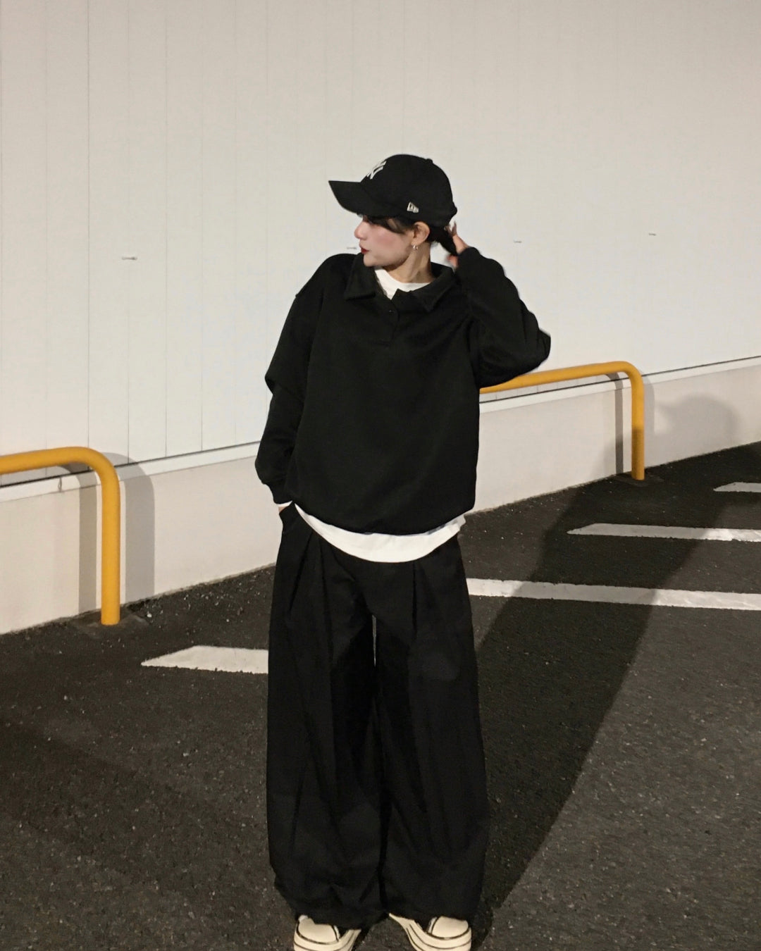 ミニマルデザイン襟付きスウェット YN0079