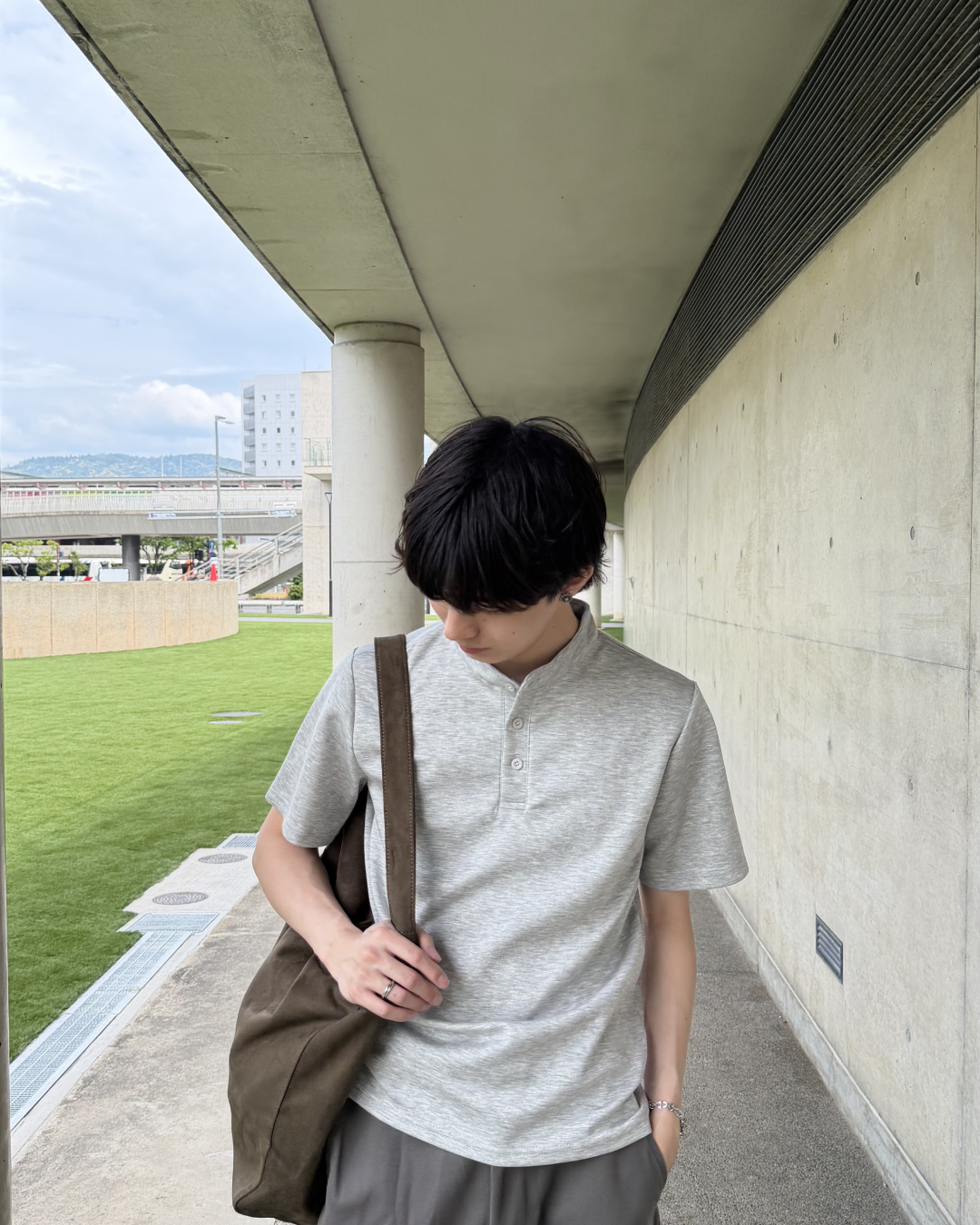 スウェードライクスクエアトートバッグ YQ0017
