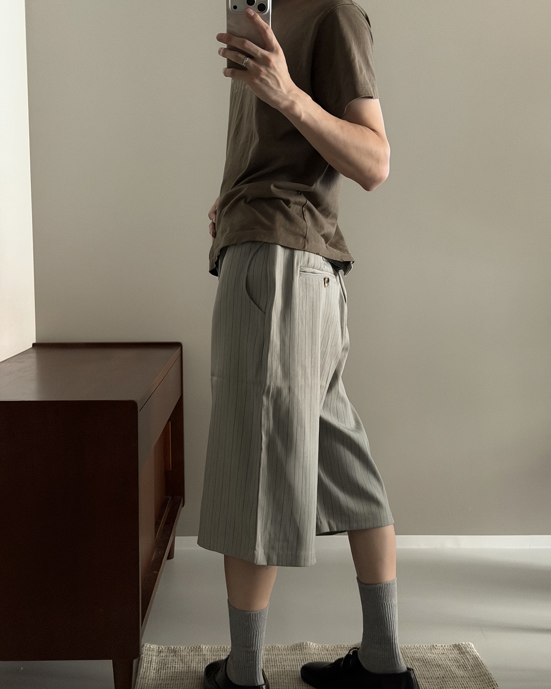 レトロカジュアルストライプクロップドパンツ
YQ0081