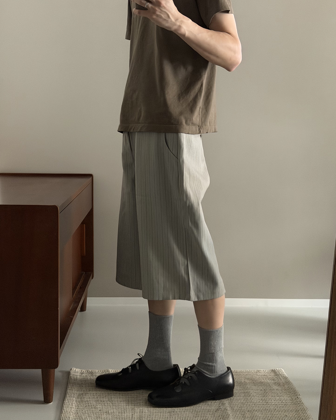 レトロカジュアルストライプクロップドパンツ
YQ0081