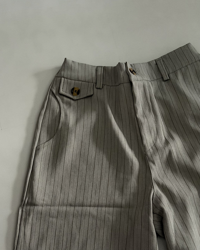 レトロカジュアルストライプクロップドパンツ
YQ0081