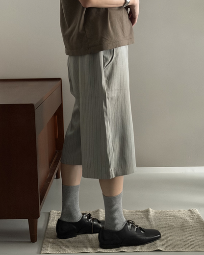 レトロカジュアルストライプクロップドパンツ
YQ0081