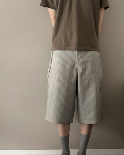 レトロカジュアルストライプクロップドパンツ
YQ0081