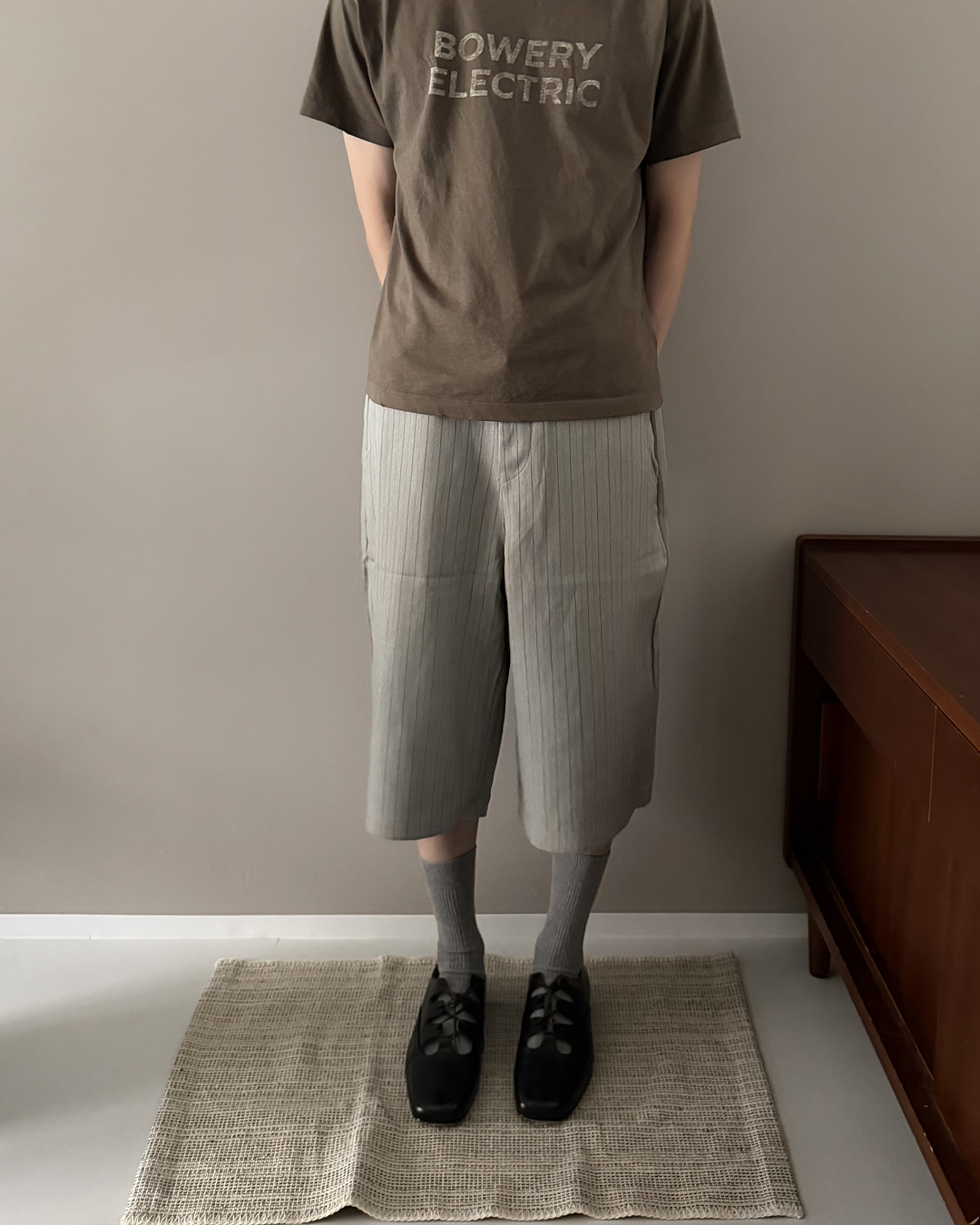 レトロカジュアルストライプクロップドパンツ
YQ0081