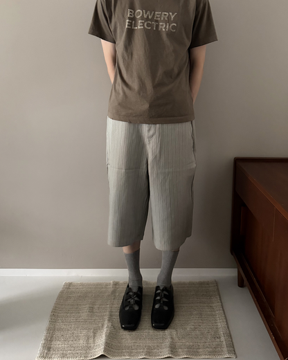 レトロカジュアルストライプクロップドパンツ
YQ0081