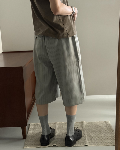 レトロカジュアルストライプクロップドパンツ
YQ0081