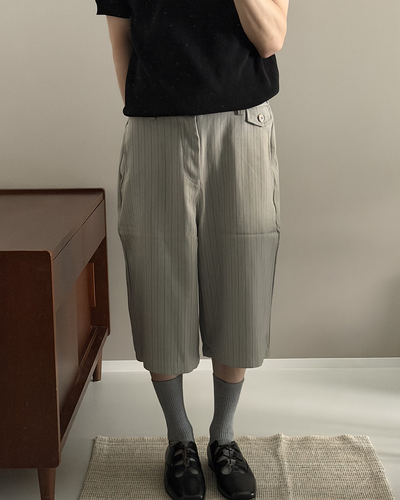 レトロカジュアルストライプクロップドパンツ
YQ0081