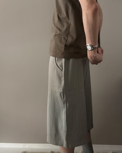 レトロカジュアルストライプクロップドパンツ
YQ0081