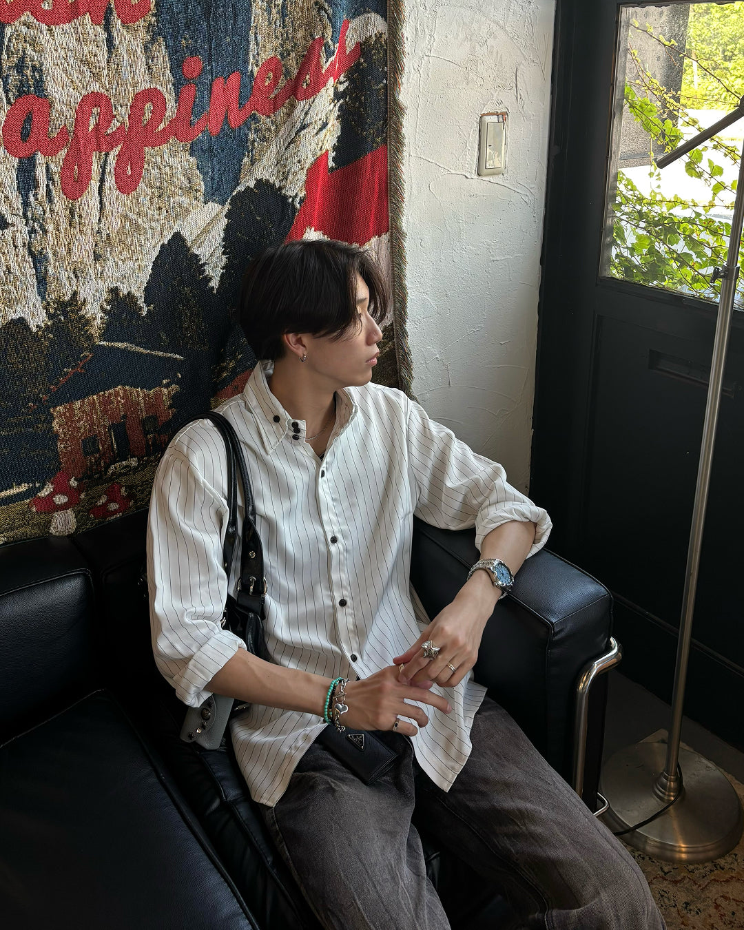 ハイネックストライプシャツ HS0267