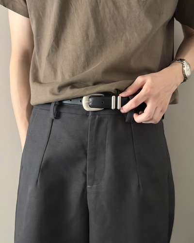 シルバーバックルデザインベルト
YQ0109