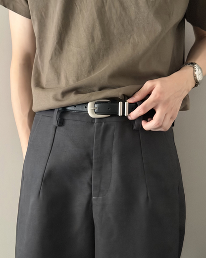 シルバーバックルデザインベルト
YQ0109