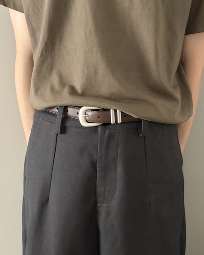 シルバーバックルデザインベルト
YQ0109