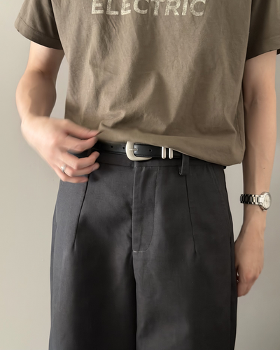 シルバーバックルデザインベルト
YQ0109