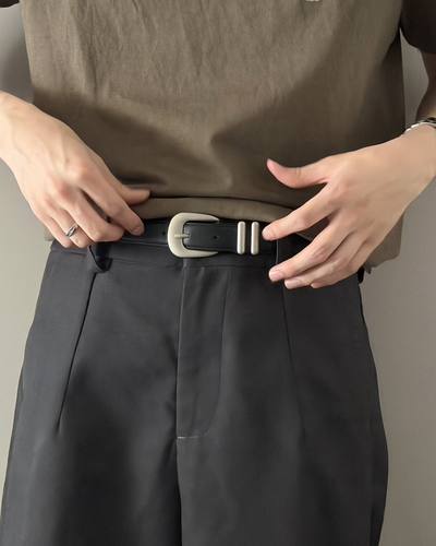 シルバーバックルデザインベルト
YQ0109