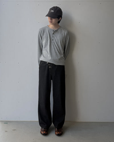 スラントボタンワイドデニム YQ0114