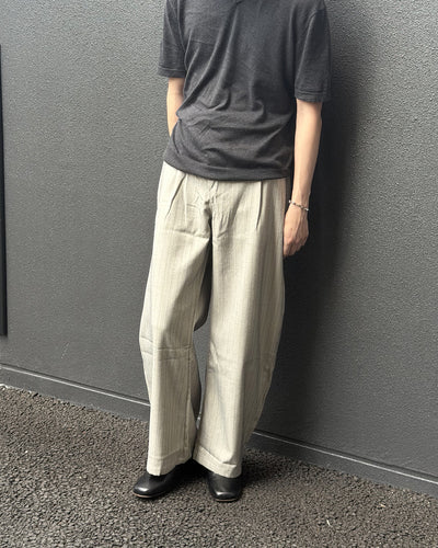 ピンストライプワイドスラックス YQ0116