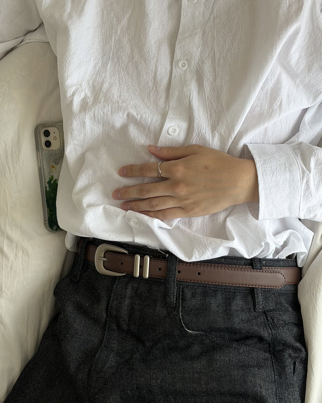 レトロノーマルボタンシャツ YQ0121