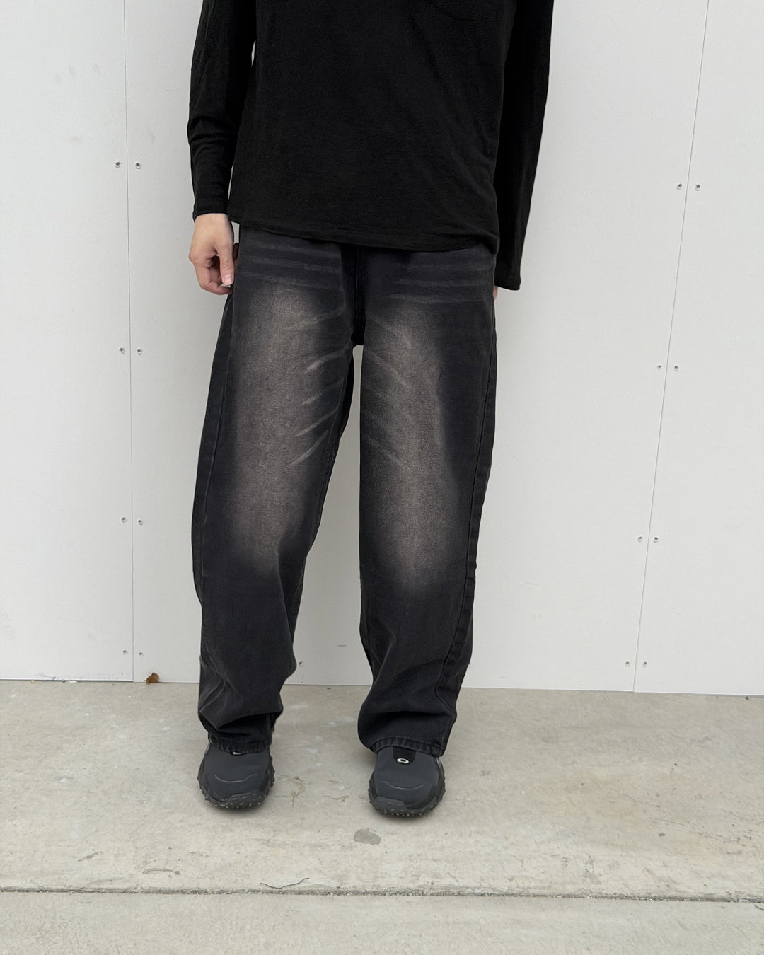 レトロカジュアルストレートロングパンツ YQ0128