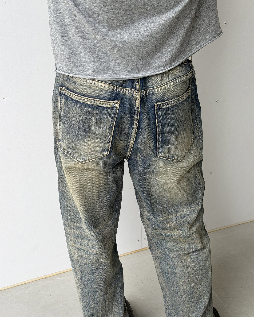 レトロカジュアルストレートロングパンツ YQ0128