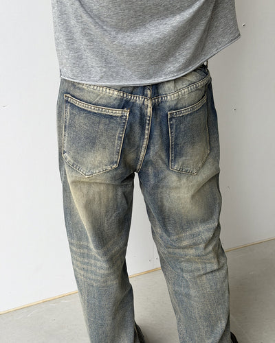 レトロカジュアルストレートロングパンツ YQ0128