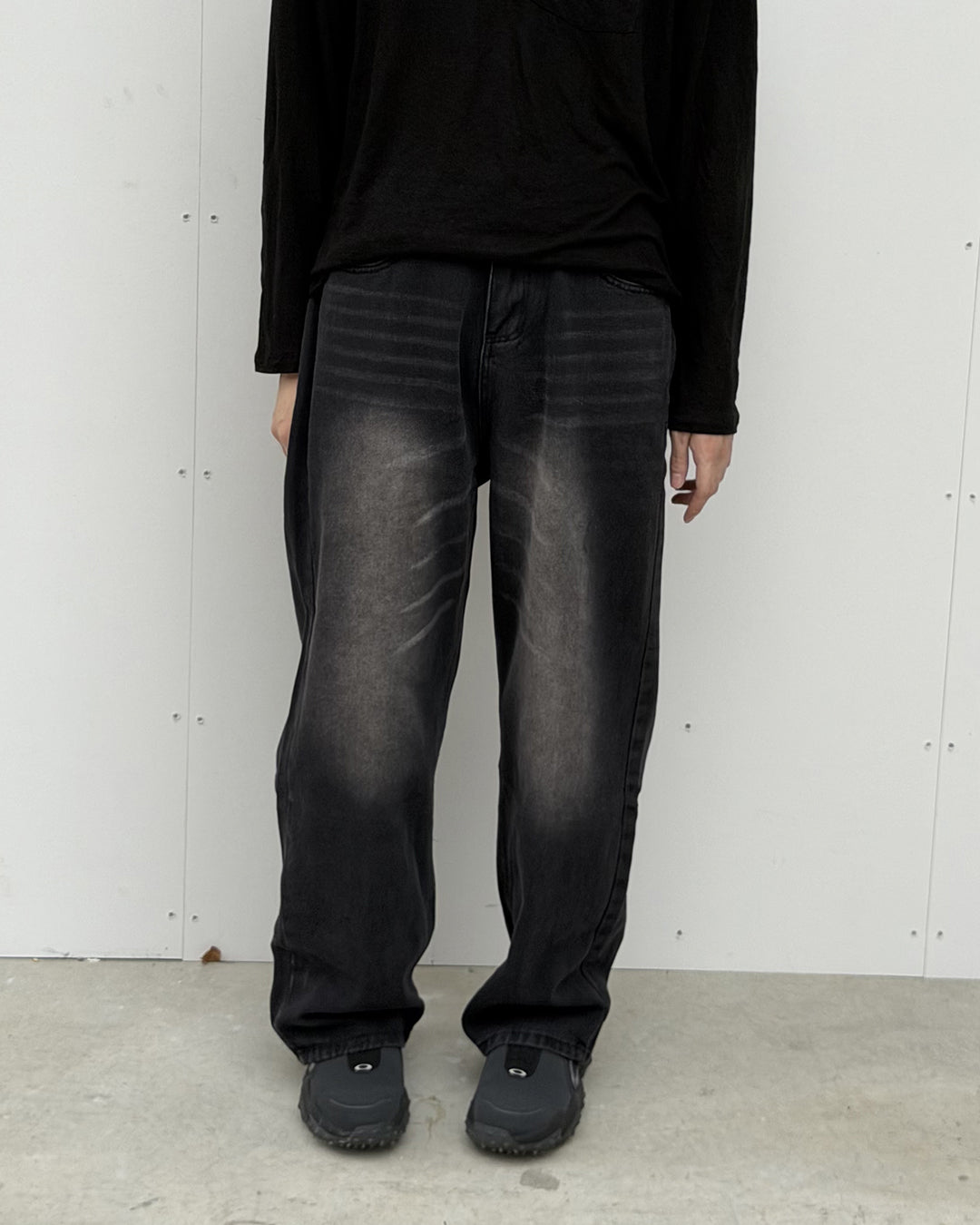 レトロカジュアルストレートロングパンツ YQ0128
