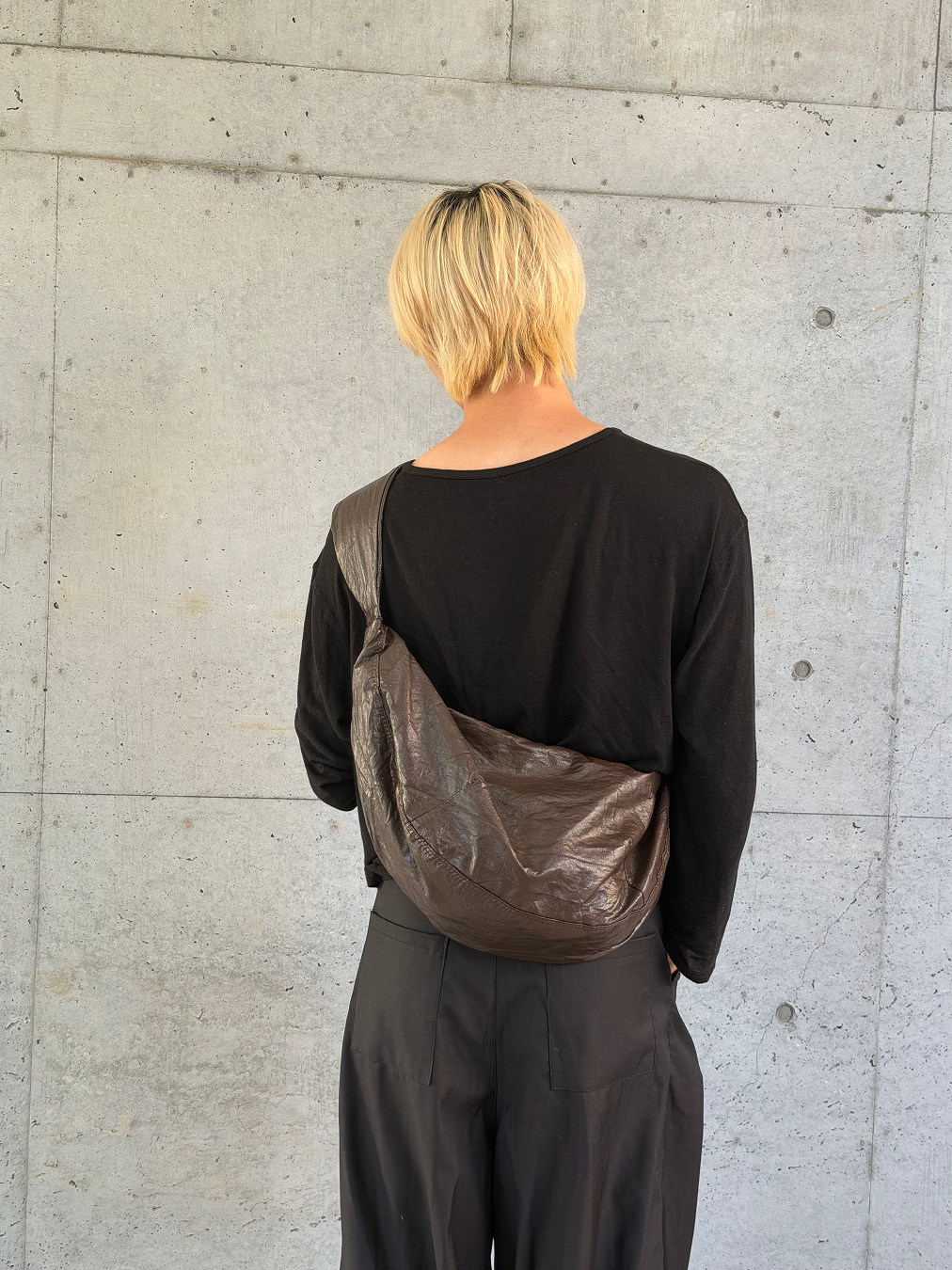 ドレープワンショルダーレザーライクバッグ YQ0151