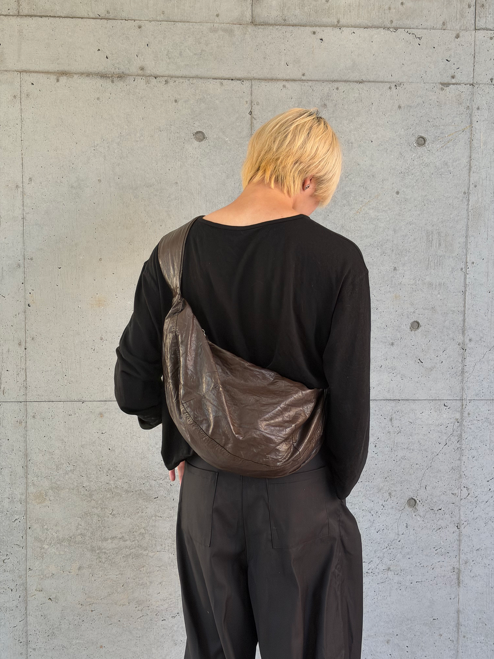 ドレープワンショルダーレザーライクバッグ YQ0151