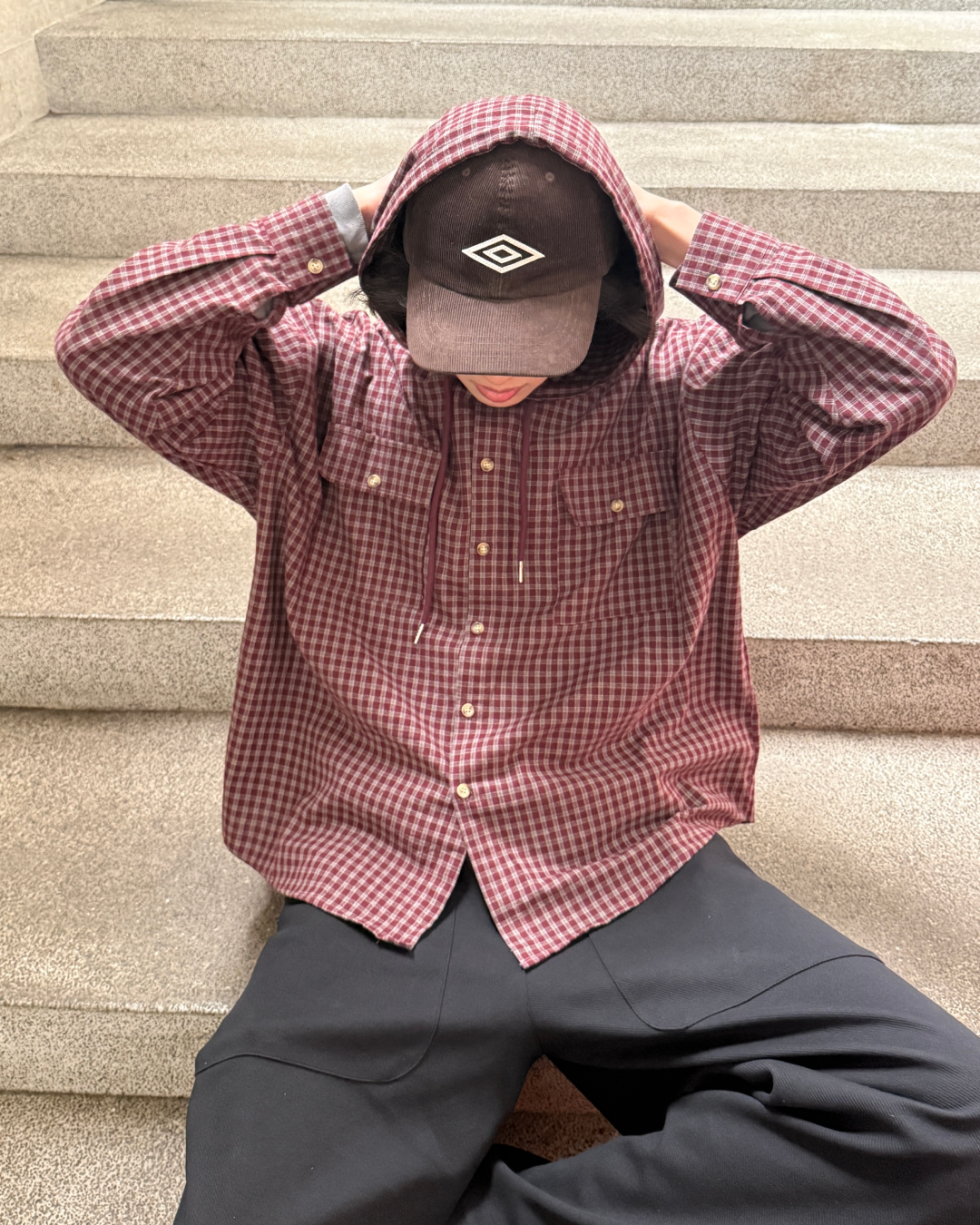 ビッグシルエットチェックフードシャツ
YS0022