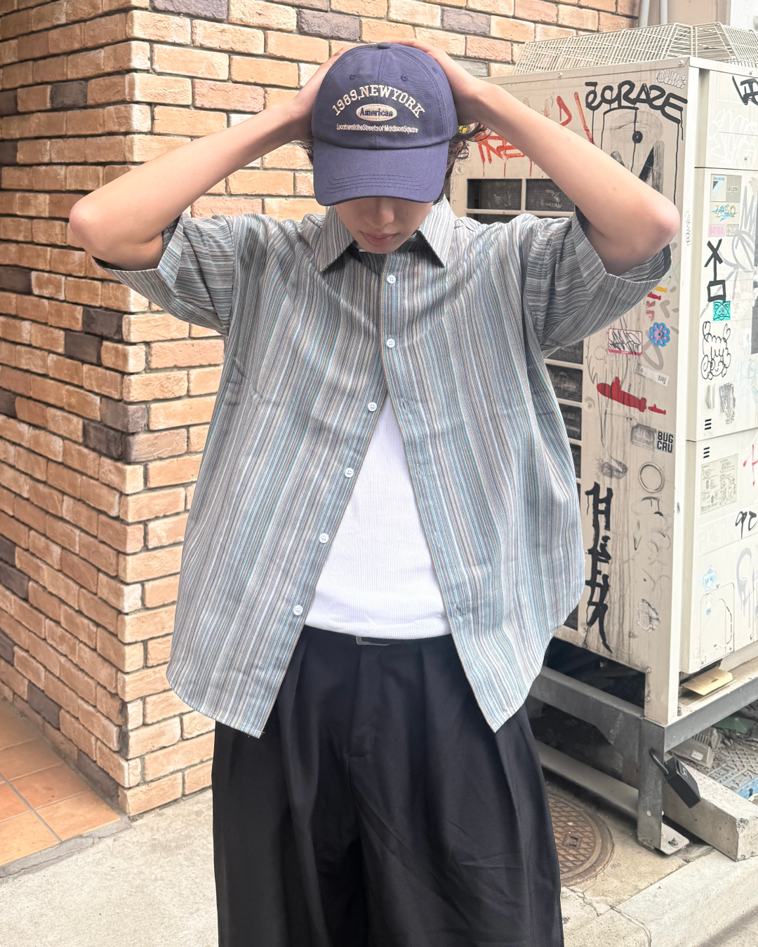 バイカラーチェックシャツ YS0060